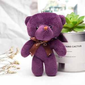 Petit ours en peluche animal en coton PP à poils courts, pendentif porte-clés, petit cadeau - Product Image 6
