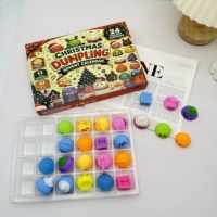 Sacs de friandises pour fêtes, cadeaux, boîte de calendrier de l'avent Squishy pour adultes, boîte de calendrier de l'avent 24 jours en forme de dumpling, calendrier de l'avent de Noël
