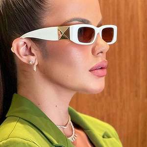 Gafas de Sol Rectangulares Vintage con Logotipo Personalizado, Diseño de Leopardo, Moda 2022, Protección UV400, Montura Cuadrada Pequeña para Mujer - Product Image 2