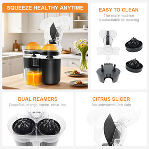 Nuovo Design 110v 220v 280w cucina doppio portatile fresco agrumi spremiagrumi macchina <span class=keywords><strong>estrattore</strong></span> <span class=keywords><strong>di</strong></span> succo elettrico <span class=keywords><strong>con</strong></span> due coni - Product Image 5