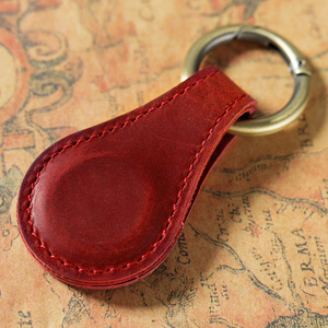 Porte-clés magnétique portable en gros, noir, marron, vert, rouge, en cuir de vachette rétro, accessoires de jouets d'extérieur - Product Image 3