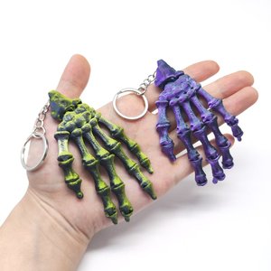 Nouveau design 2026 – Porte-clés pendentif main crâne imprimé en 3D, série Halloween, bijoux créatifs, pendentif main osseuse simulée - Product Image 1