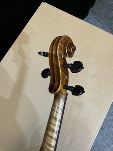 4/4 violino fatto a mano <span class=keywords><strong>Guarneri</strong></span> 1742 modello di violino in acero fiammato intagliato - Product Image 6