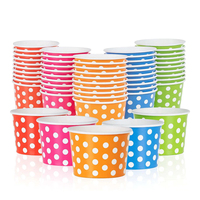 Bols à glace en papier kraft compostables écologiques, revêtement sans PLA, 100 % biodégradables, qualité alimentaire pour les desserts glacés