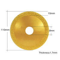 Disque de scie diamanté de qualité industrielle de 110 mm pour marbre, céramique, quartz, pierre, jade, carreaux de céramique pour meuleuse d'angle