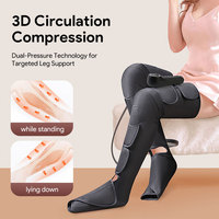 Masseur de compression des jambes avec chaleur, bottes de compression d'air pour la circulation, soulagement de la douleur, outil de massage des mollets, des pieds et des cuisses