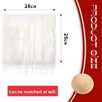 Faux Bont Vierkante Stof Lang Pluche Diy Snijdbaar Materiaal Zacht Fijn Ideaal Voor Kerstdecor Feestdecoratie
