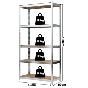 KCT60 5 Layers <strong>Storage</strong> <strong>Shelving</strong> Unit175kg Per Shelf Metal <strong>Storage</strong> Shelf with <strong>Wood</strong> Industrial Style - Product Image 4