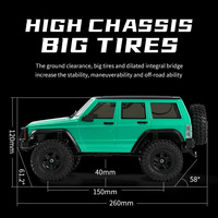 Totalmente proporcional escalada Control remoto tracción en las cuatro ruedas RC coche juguete simulado multiterreno todoterreno vehículo amortiguador