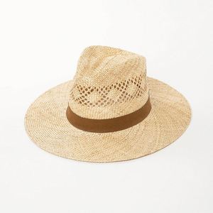 2025 Summer New Arrival Hand Made Hollow Out Wide Brim <b>Fedora</b> Hat Luxury Panama Hat Fashion Sisal <b>Straw</b> Hat - Product Image 1