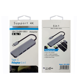 <span class=keywords><strong>Hub</strong></span> <span class=keywords><strong>USB</strong></span>-<span class=keywords><strong>C</strong></span> 5-in-1 con alimentazione da 15W-100W per laptop, disponibile in magazzino - Product Image 5