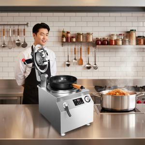 <span class=keywords><strong>Robot</strong></span> <span class=keywords><strong>Cuiseur</strong></span> Coréen en Acier Inoxydable à Gaz/Électrique pour Cuisine, Facile à Contrôler et à Nettoyer, Idéal pour Frire et Mélanger les Aliments (Wok, Riz Frit) - Product Image 6