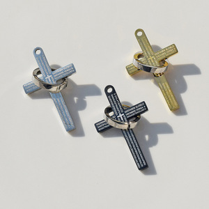 Cross Pendant <b>Necklace</b> Stainless Steel Men's Personalized Jewelry Gift Hip Hop Retro Style <b>Titanium</b> Steel Chain Accessory - Product Image 1