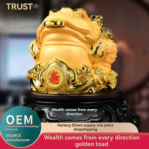 La figurine de crapaud porte-bonheur est utilisée comme objet décoratif sur la réception d'un <span class=keywords><strong>magasin</strong></span> d'entreprise pour augmenter la prospérité et comme cadeau. - Product Image 6