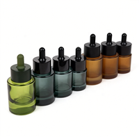 Bouteille compte-gouttes ronde en verre de 15 ml et 30 ml, impression personnalisée OEM, étiquette privée, pour sérum, huile pour le visage, huile pour les cheveux, huile pour la barbe, huile essentielle