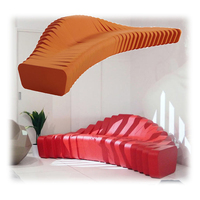 Chaises longues modernes en fibre de verre avec dossier Y837A pour 4 personnes, résistantes aux UV, pour parcs naturels, centres commerciaux, espaces de loisirs et salles d'attente