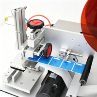 Machine d'étiquetage de bureau semi-automatique pour bouteilles de vernis à ongles en plastique, adhésif de surface pour boîtes carrées plates