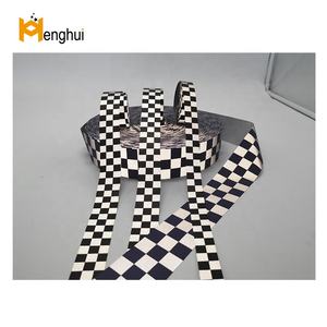 Nastro Riflettente Personalizzato con Stampa a Scacchi per Abbigliamento, Scarpe, Borse, Alta Visibilità Argento Blu Certificato EN20471 PES PVC - Product Image 3