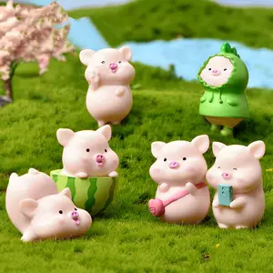 Bonito porco ornamentos decorativos pequeno animal geladeira ímã lembrança porco geladeira ímã