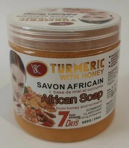 Savon africain 680g pour le <span class=keywords><strong>visage</strong></span> et le corps, nettoyage en profondeur, exfoliant, hydratant, boue, curcuma, miel, <span class=keywords><strong>gommage</strong></span> corporel - Product Image 6