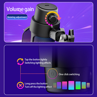 Microphone à condensateur professionnel M8-35 Kit d'équipement de podcast d'enregistrement de studio Microphone de jeu USB RGB en direct avec support