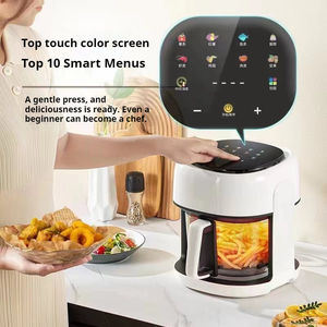 قلاية هوائية زجاجية رقمية صغيرة محمولة صحية شفافة 4.5 لتر ، أفران مقلاة هوائية ذكية ممتازة ، غير سامة - Product Image 5