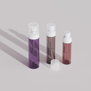 New 80ml 100ml 150ml Rỗng rõ ràng Pet hình trụ mỹ phẩm nhựa bơm phun chai - Product Image 1