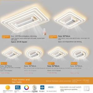 พัดลมเพดานห้องนั่งเล่นทันสมัยพร้อมรีโมทคอนโทรล 220V ไฟ 3 สี 6 ระดับความเร็ว พัดลมไร้ใบแบบสมาร์ท - Product Image 2