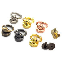 Accessoires de quincaillerie DIY en laiton de 10 mm : Clip latéral pour sac à main, boucle de suspension, vis pour coque de téléphone, rivets, fermoirs de connexion durables