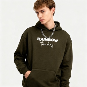 Custom Men's Hoodie Relaxed Fit <strong>Cotton</strong> Pullover Silk Screen Front Design Ribbed Cuffs Hem Street Style Comfort <strong>Wear</strong> - Product Image 4