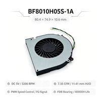 Ventilateur soufflant à large sortie d'air 8010S BF8010H05S-1A DC 5V 4 broches PWM FG FDB à roulement fluide 3200 tr/min 7,35 CFM pour refroidissement d'équipements industriels