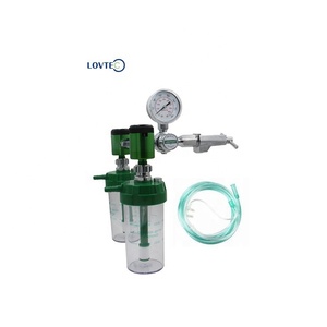 Lovtec Dubbele Stroommeter Gasdrukregelaar Dubbele Medische Zuurstofregelaar Met Masker - Product Image 2