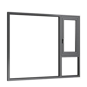 Portes et fenêtres en verre trempé, isolées, étanches, résistantes aux ouragans, en alliage d'aluminium sur mesure, design horizontal insonorisé à rupture de pont thermique - Product Image 4