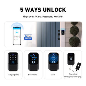 IP65 teclado K5F entrada sin llave huella dactilar NFC contraseña Tarjeta de código llave mecánica TTLock Tuya App Smart Key Box keybox para <span class=keywords><strong>Airbnb</strong></span> - Product Image 4