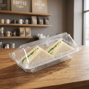 Boîte à gâteaux triangulaire en PET transparente avec verrouillage inviolable, capacité 7 pouces, gamme spécialisée, vente en gros - Product Image 3