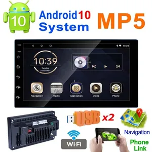 ユニバーサルカースクリーンAndroidWiFiTS7カーステレオとCarplay BTMP5ビデオラジオカーDVDプレーヤー