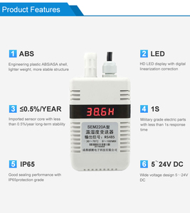 Sensor de Temperatura y Humedad del Aire SEM240U, Sensor de Gas de Temperatura y Humedad SEM240U SEM240U - Product Image 6