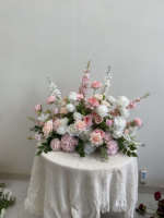 Rose artificielle en soie de haute qualité, rose et violette, centre de table pour mariage, événement, fête, banquet, décoration de la maison, couleur personnalisable