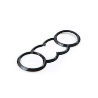 Quatre emblèmes de remplacement pour logo avant/arrière pour A3 S3 A4 S4 RS4 A5 Noir brillant/Chrome en ABS durable