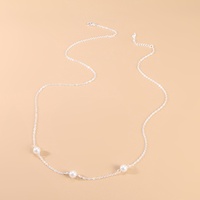 Chaîne de taille pour femme en alliage de laiton avec perles artificielles, bijou de corps élégant et abordable