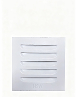 Grille d'aération carrée moderne en acier inoxydable/aluminium pour ventilateur d'extraction mural extérieur d'atelier, durable et facile à installer pour sous-sol