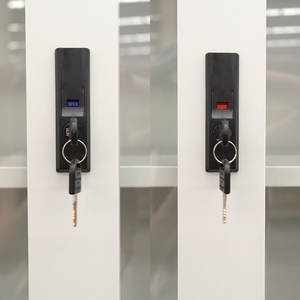 Archivador Metálico Moderno de 2 Puertas con 4 Estantes para Oficina, Hogar, Escuela o Taller, Puerta Corredera de Acero Resistente, Modular - Product Image 2