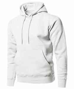 <b>Mens</b> Plain White Hoodie Pullover <b>Sweatshirt</b> Casual Streetwear Cotton Fleece OEM ODM - Product Image 1