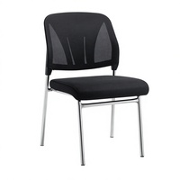Chaise de bureau exécutive empilable moderne avec tissu et fonction de refroidissement en acier inoxydable pour usage commercial