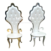 Chaise élégante en nacre, très vendue, en acier inoxydable doré de luxe, pour mariages et événements hôteliers