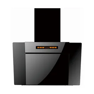 Golden Supplier 90cm Black Chimney Wall Mount Cooker Hood Chinese Style Side Suction Range Hood