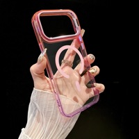 Coques de téléphone portable anti-rayures en TPU+PC avec anneau magnétique, style Ins, paysage urbain, couleur dégradée 360° pour iPhone 17 Pro Max