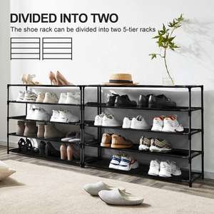 خزانة لتنظيم الأحذية تتسع إلى 50 زوجًا متينة ومستقرة حامل أحذية منزلي من البلاستيك لسهولة التجميع بسعة كبيرة - Product Image 6