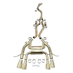 Produit phare : Échappement Catback Valvetronic en alliage de titane pour BMW 2021-2024 G80 M3 G82 M4 3.0T S55B30 avec placage or intégral - Product Image 1