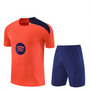 Uniformes de Fútbol de Verano, Jersey de Manga Corta Estampado 25/26 Barcelona, Transpirable, Poliéster/Nailon, Secado Rápido, Cuello Redondo, Unisex - Product Image 2